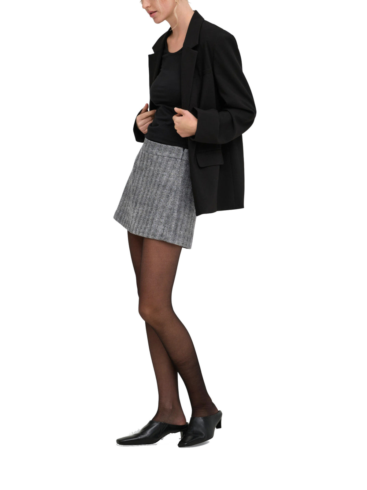 Minigonna Only Caisa Grigia 15381664 /Dark Grey Melange ONLY 