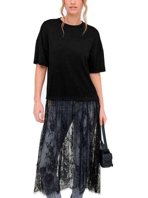 Abito Only Talia Nera con gonna in pizzo 15381879 /Black ONLY 