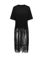 Abito Only Talia Nera con gonna in pizzo 15381879 /Black ONLY 