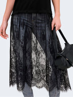 Abito Only Talia Nera con gonna in pizzo 15381879 /Black ONLY 