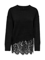 Maglia Only Nero Evie pizzo 15382505 /Black ONLY 