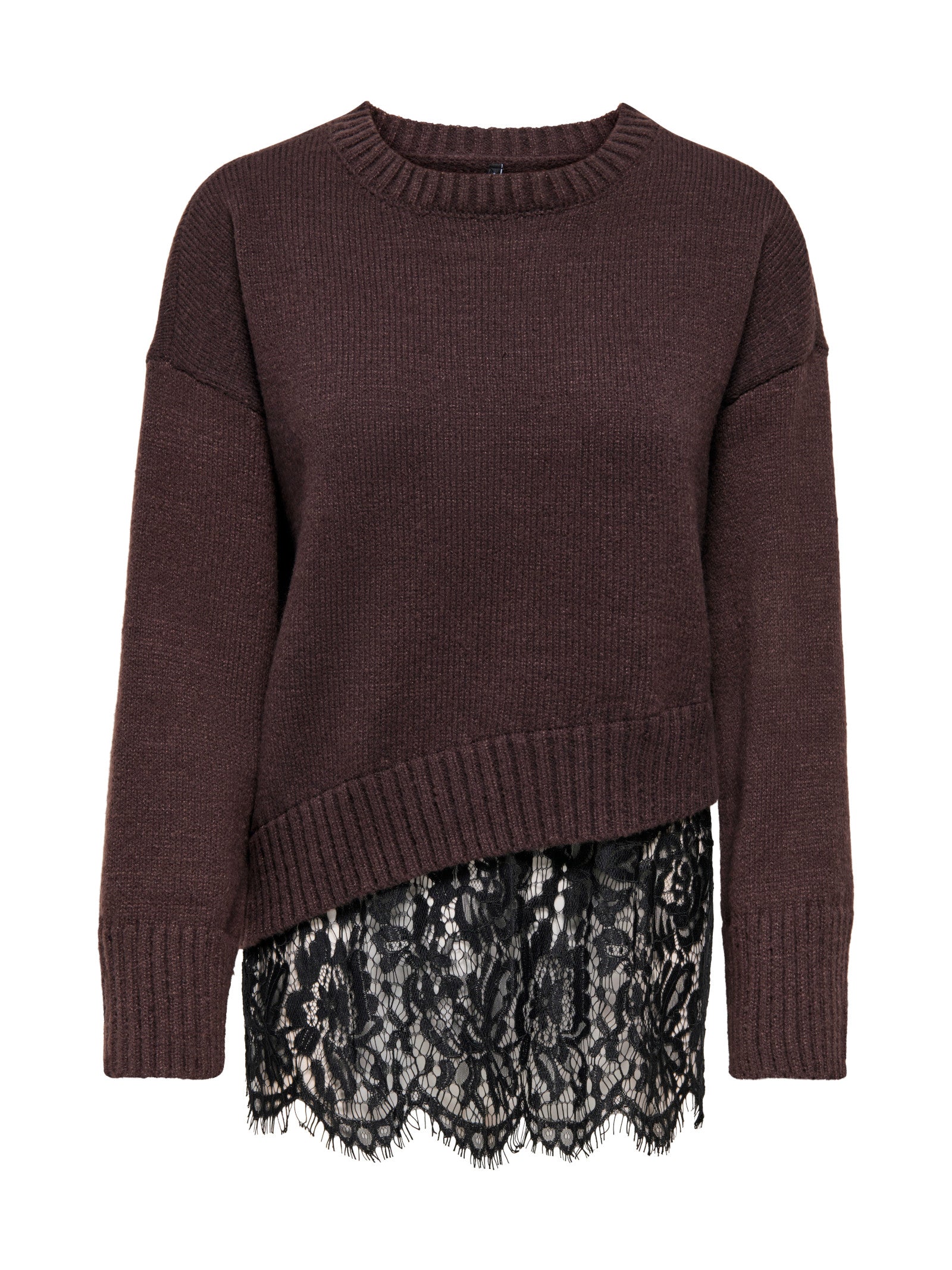Maglia Only Marrone Evie pizzo 15382505 /Coffee Bean ONLY 