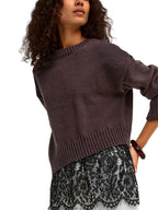 Maglia Only Marrone Evie pizzo 15382505 /Coffee Bean ONLY 