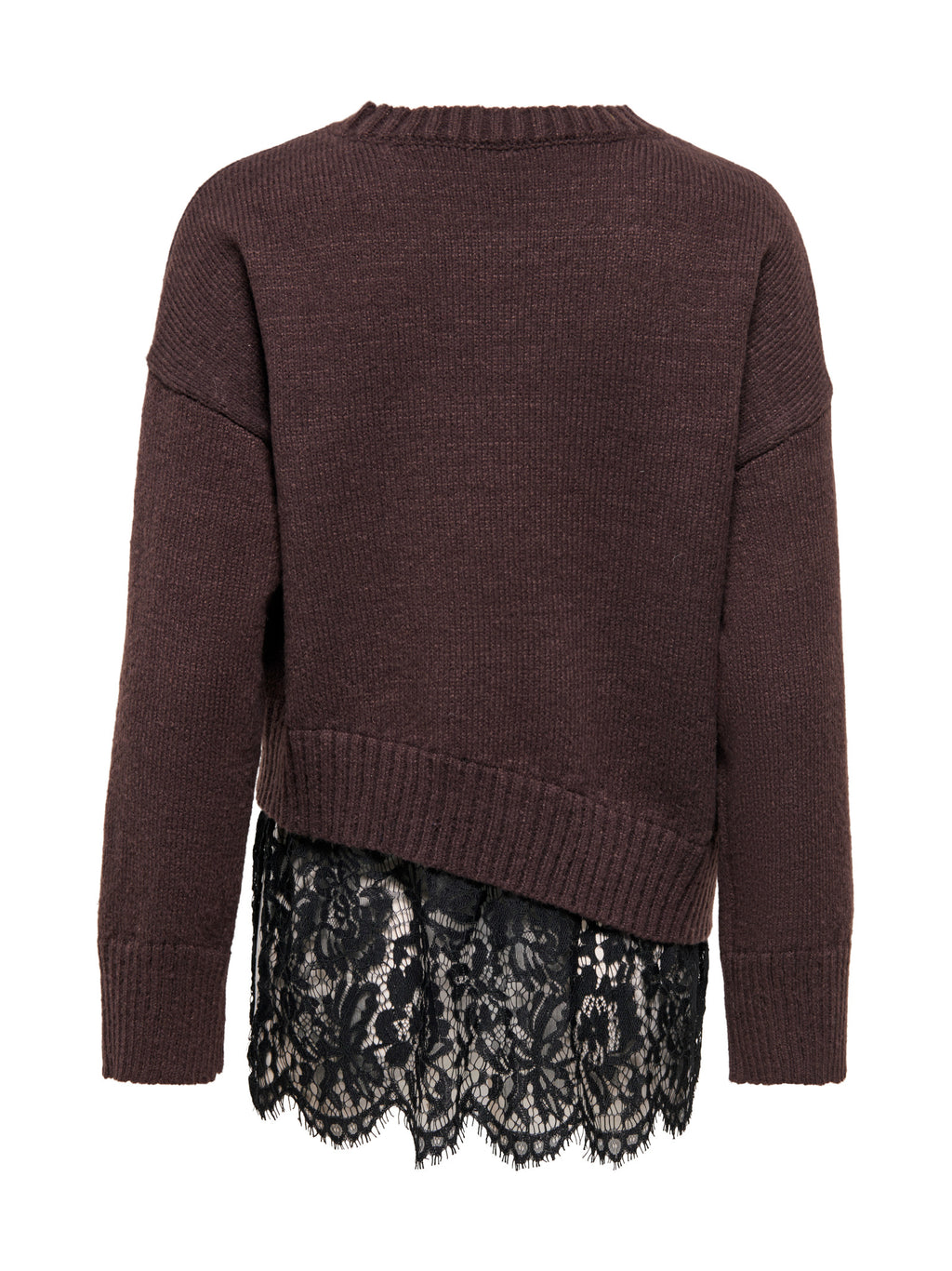 Maglia Only Marrone Evie pizzo 15382505 /Coffee Bean ONLY 