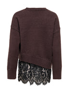 Maglia Only Marrone Evie pizzo 15382505 /Coffee Bean ONLY 