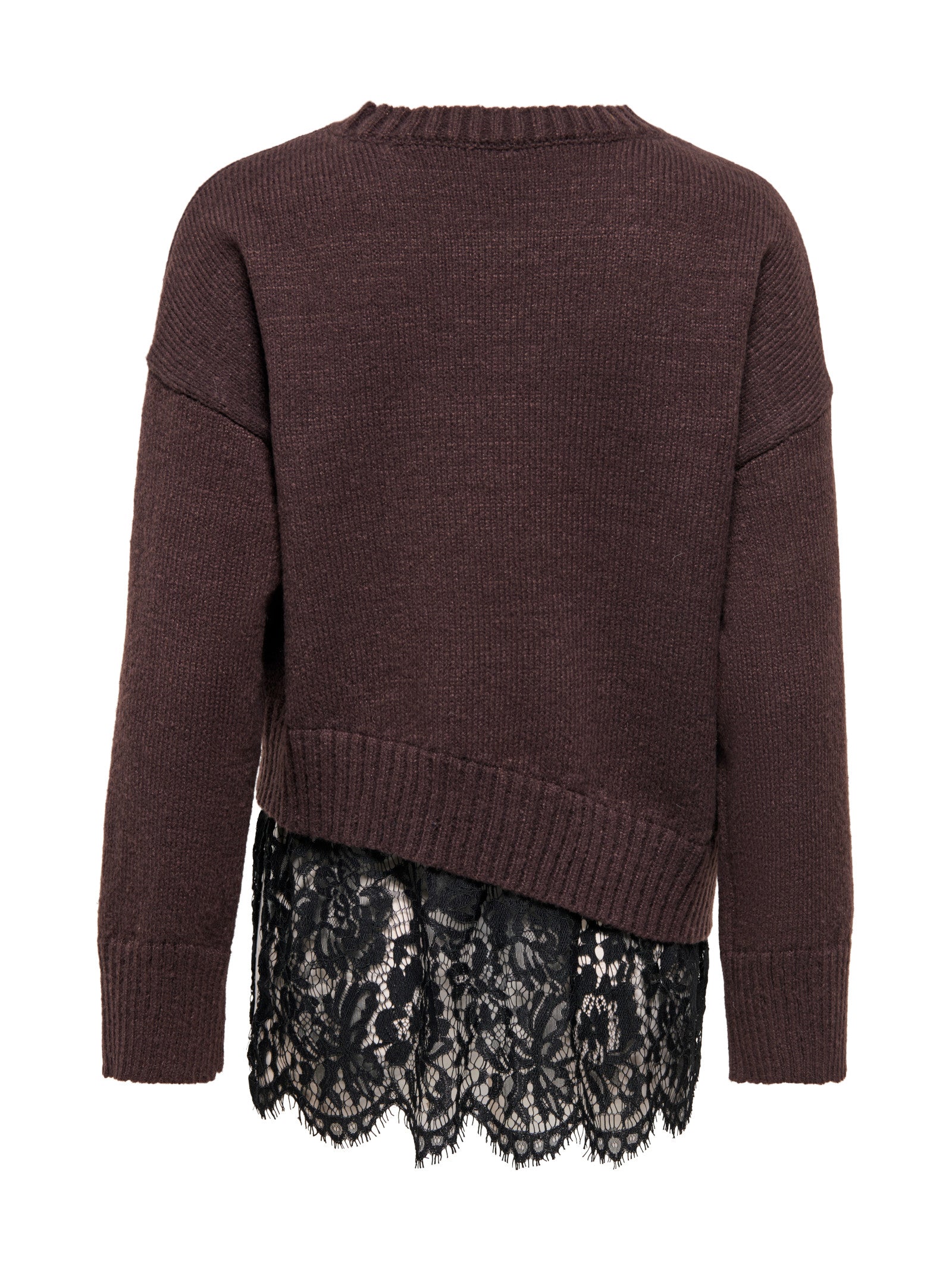 Maglia Only Marrone Evie pizzo 15382505 /Coffee Bean ONLY 
