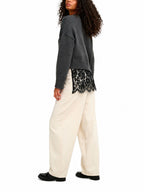 Maglia Only Piombo Evie pizzo 15382505 /Dark Grey Melange ONLY 