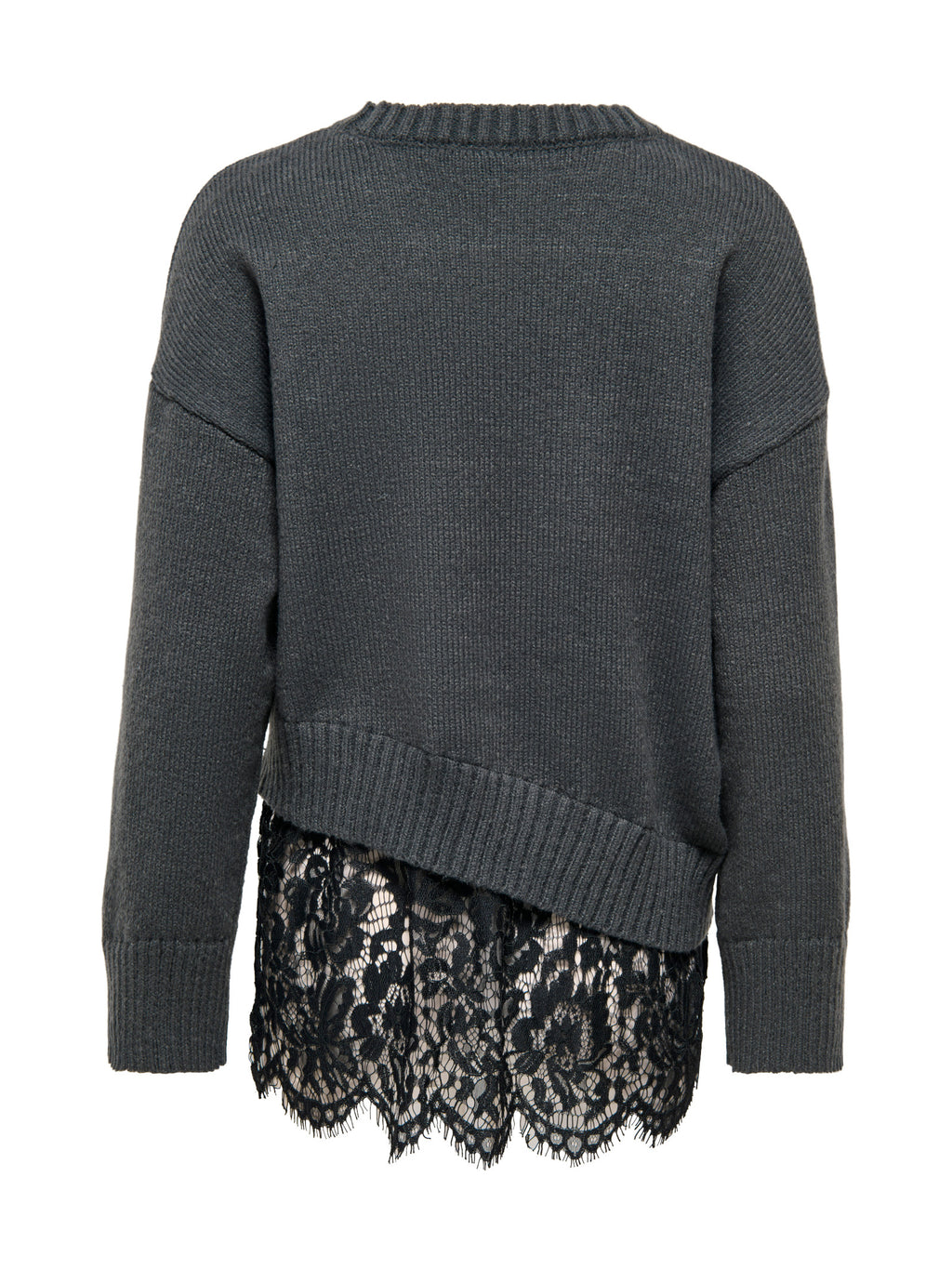Maglia Only Piombo Evie pizzo 15382505 /Dark Grey Melange ONLY 