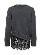 Maglia Only Piombo Evie pizzo 15382505 /Dark Grey Melange ONLY 
