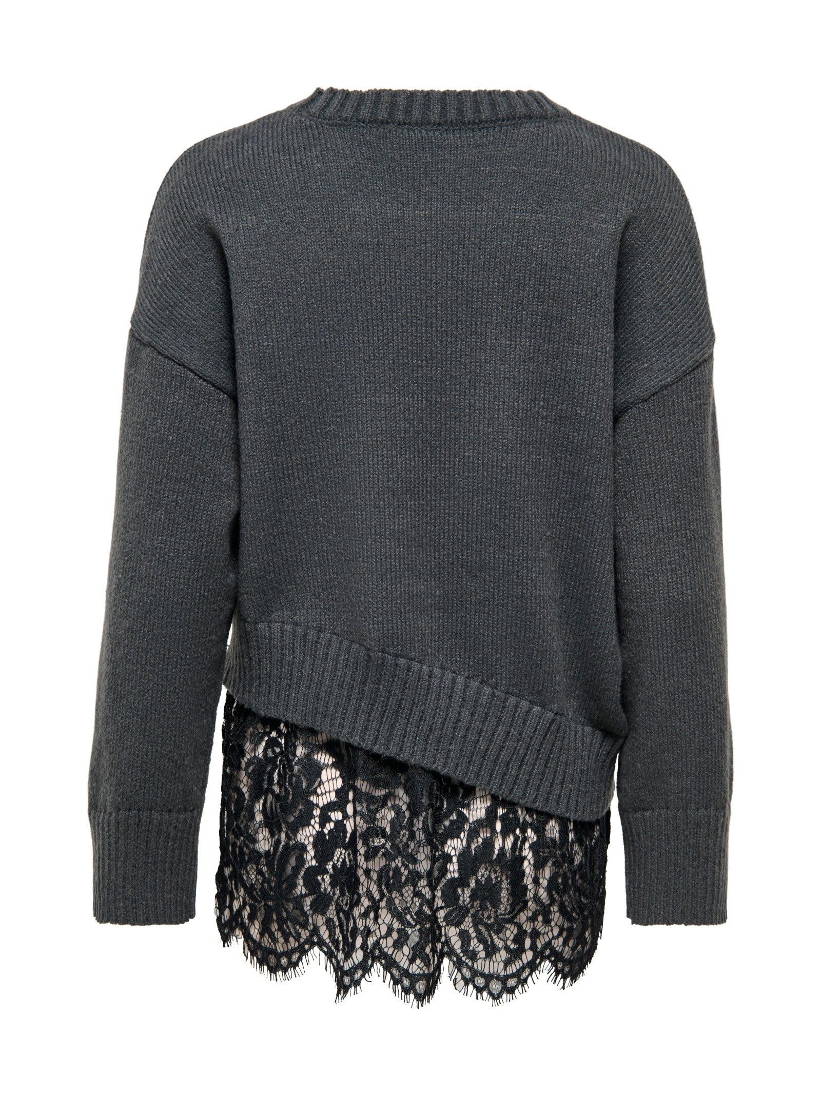 Maglia Only Piombo Evie pizzo 15382505 /Dark Grey Melange ONLY 