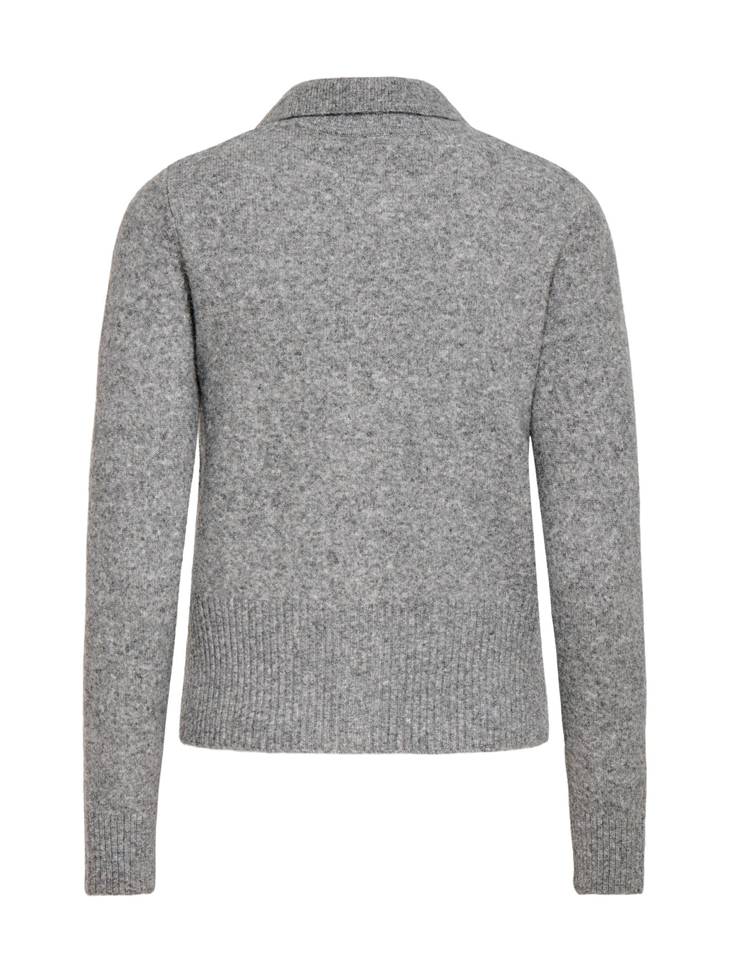 Cardigan Only Macey Grigio con colletto e zip. 15382508 /Medium Grey Melange ONLY 