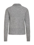 Cardigan Only Macey Grigio con colletto e zip. 15382508 /Medium Grey Melange ONLY 