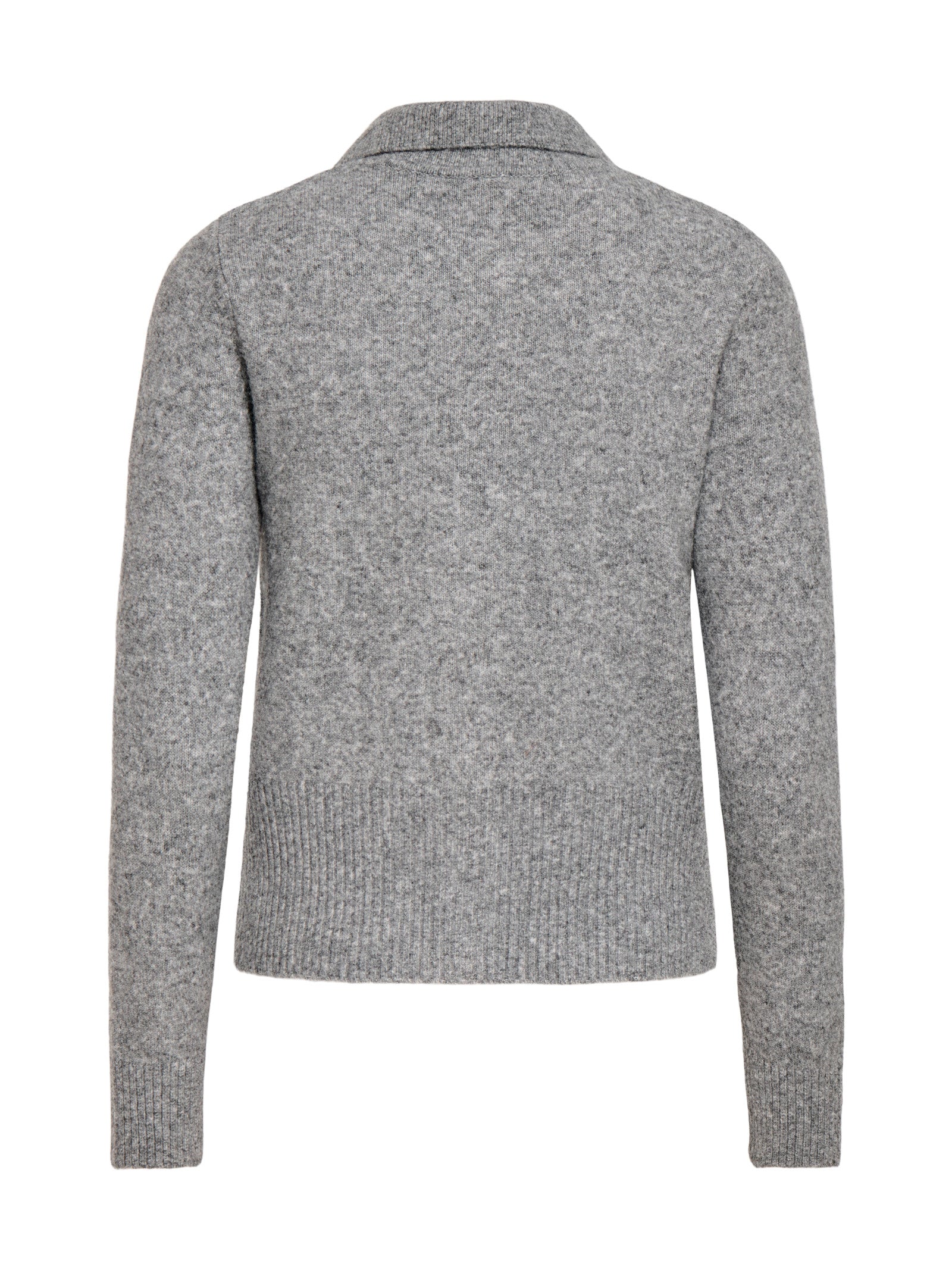 Cardigan Only Macey Grigio con colletto e zip. 15382508 /Medium Grey Melange ONLY 