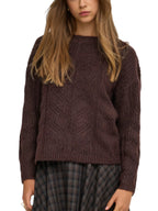 Maglia Only Sophie Marrone a trecce 15382732 /Fudge ONLY 