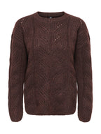 Maglia Only Sophie Marrone a trecce 15382732 /Fudge ONLY 
