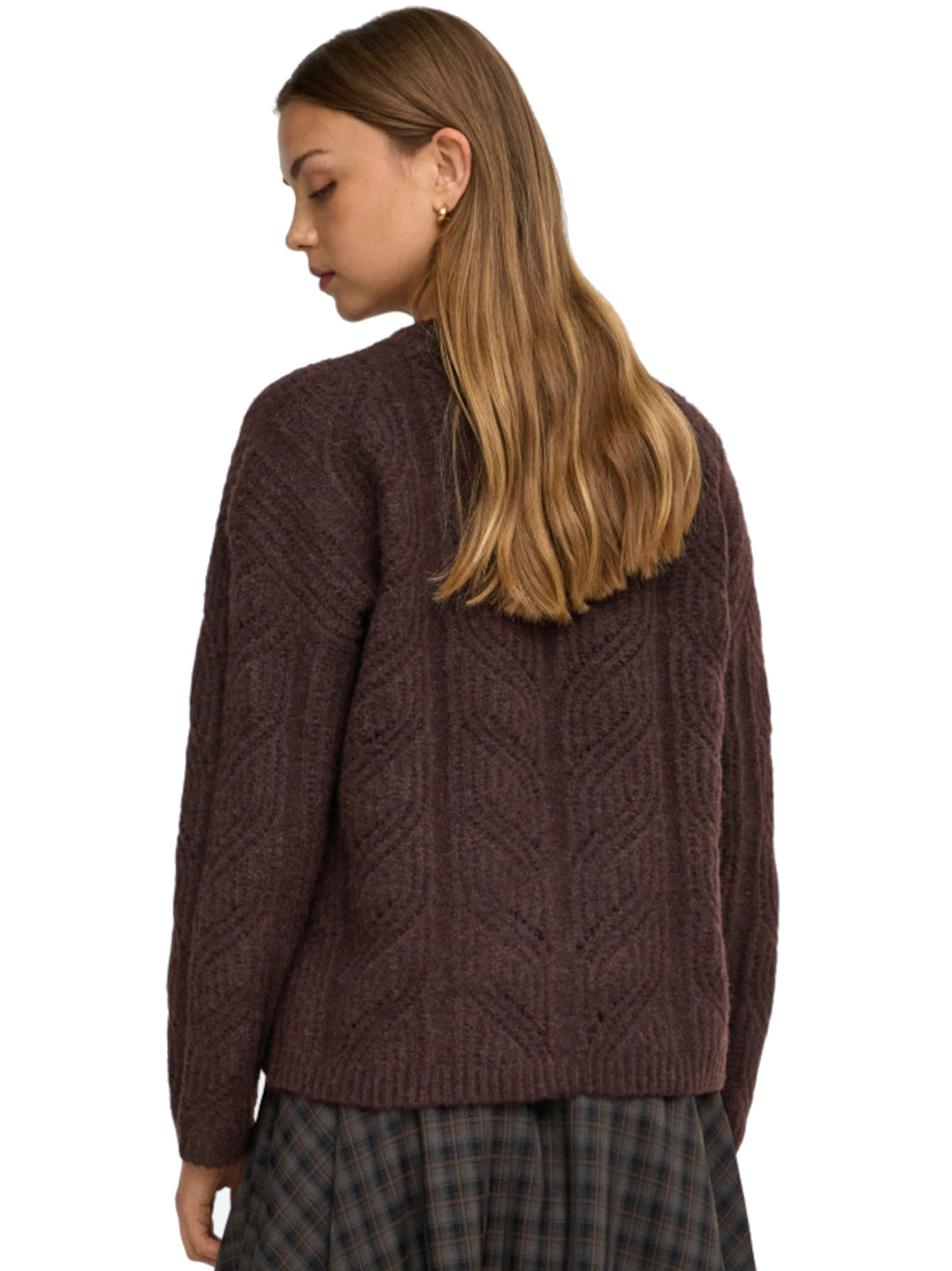 Maglia Only Sophie Marrone a trecce 15382732 /Fudge ONLY 