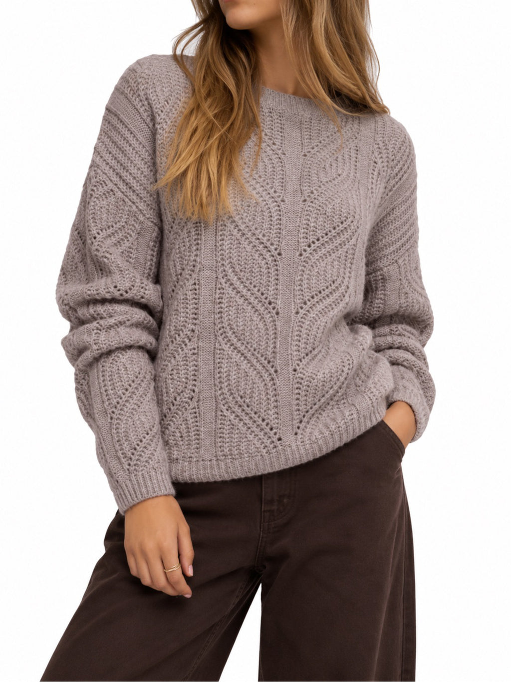 Maglia Only Sophie Nocciola a trecce 15382732 /Walnut ONLY 