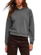 Felpa ONLY Flame Grigio on cappuccio 15383216 /Dark Grey Melange ONLY 