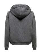 Felpa ONLY Flame Grigio on cappuccio 15383216 /Dark Grey Melange ONLY 