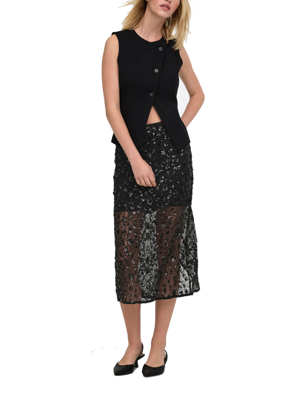 Gonna Only Cely Nera in pizzo 15383683 /Black ONLY 