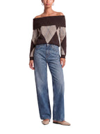 Maglia Only Livia Marrone con scollo off-shoulder 15383895 /Coffee Bean ONLY 