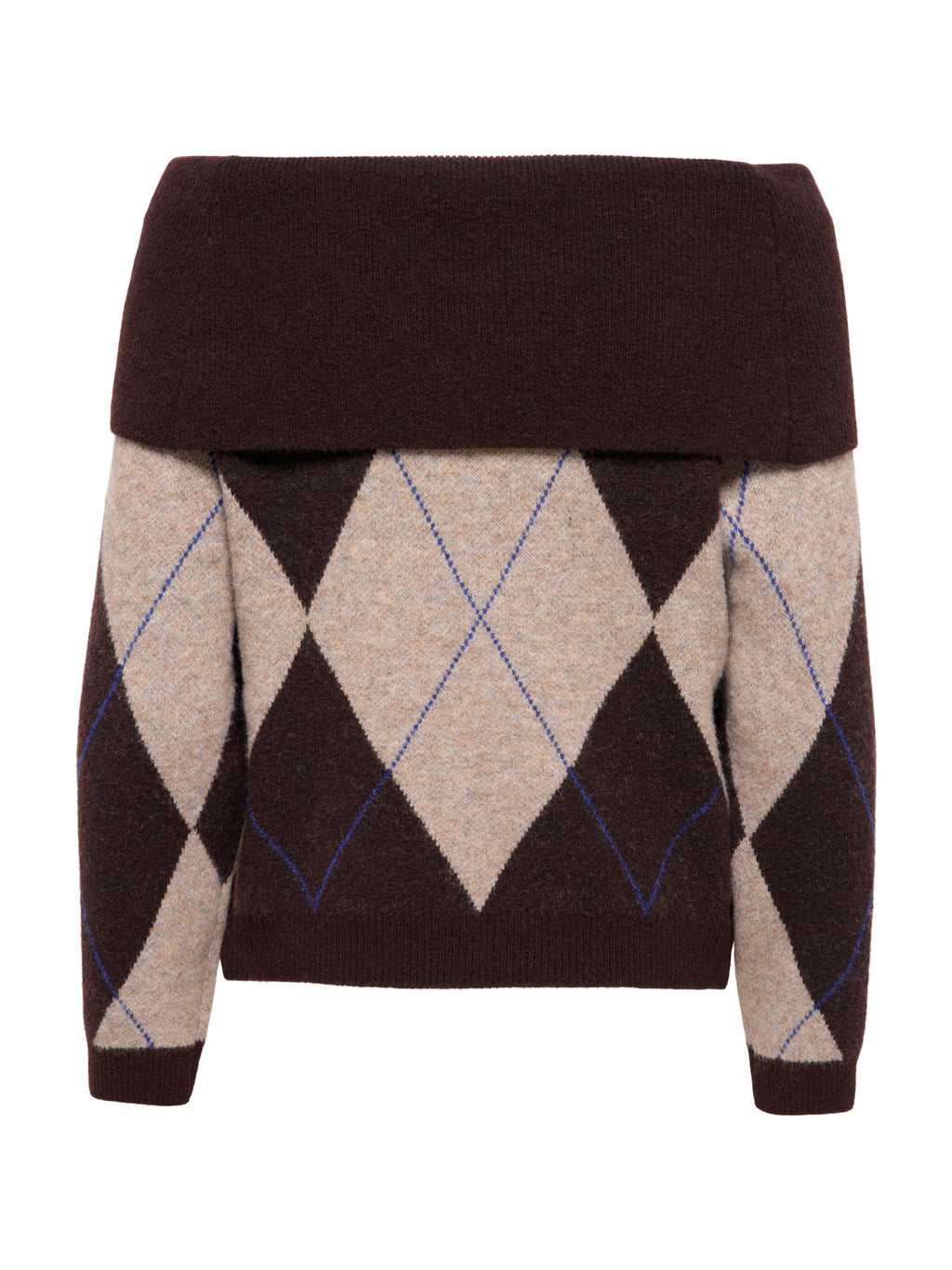 Maglia Only Livia Marrone con scollo off-shoulder 15383895 /Coffee Bean ONLY 