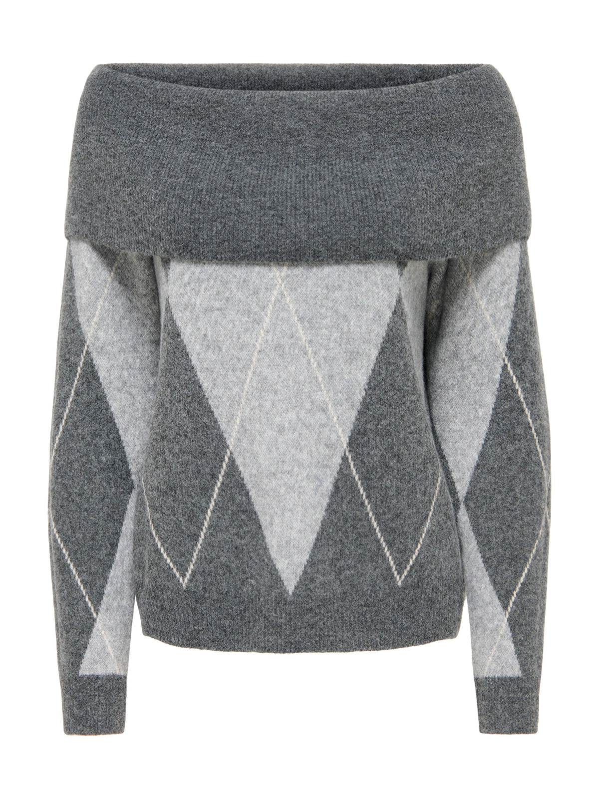 Maglia Only Livia Grigia con scollo off-shoulder 15383895 /Dark Grey Melange ONLY 