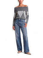 Maglia Only Livia Grigia con scollo off-shoulder 15383895 /Dark Grey Melange ONLY 