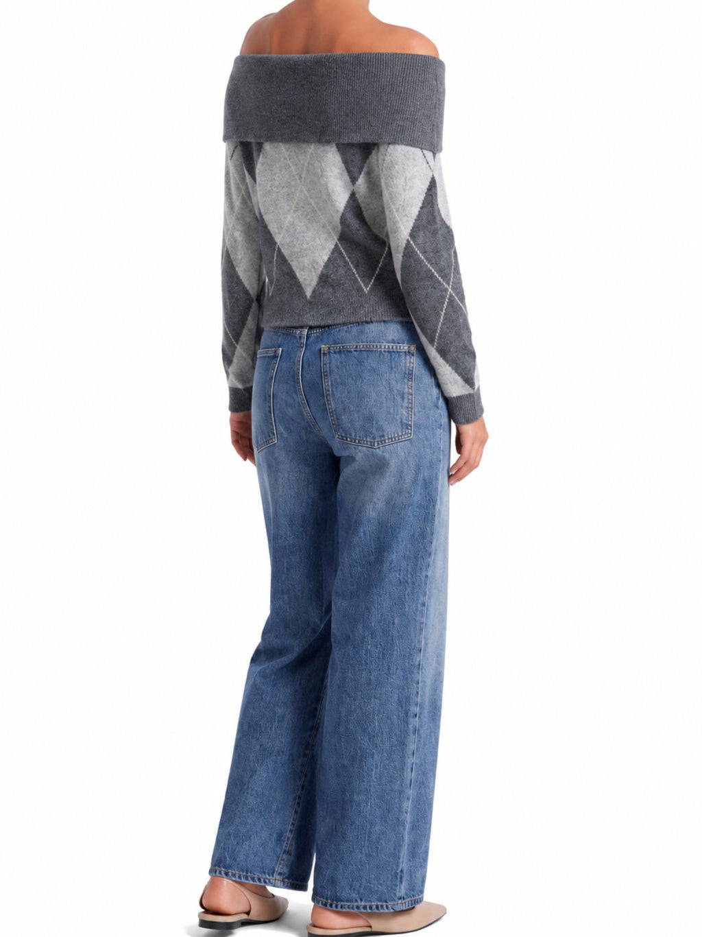 Maglia Only Livia Grigia con scollo off-shoulder 15383895 /Dark Grey Melange ONLY 