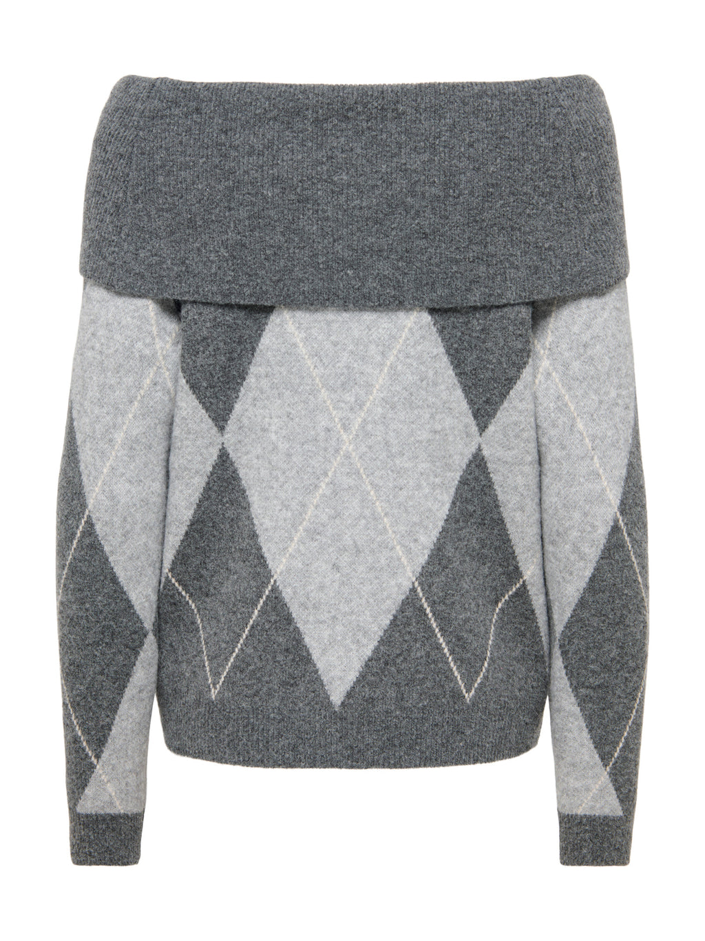 Maglia Only Livia Grigia con scollo off-shoulder 15383895 /Dark Grey Melange ONLY 