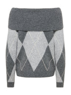 Maglia Only Livia Grigia con scollo off-shoulder 15383895 /Dark Grey Melange ONLY 