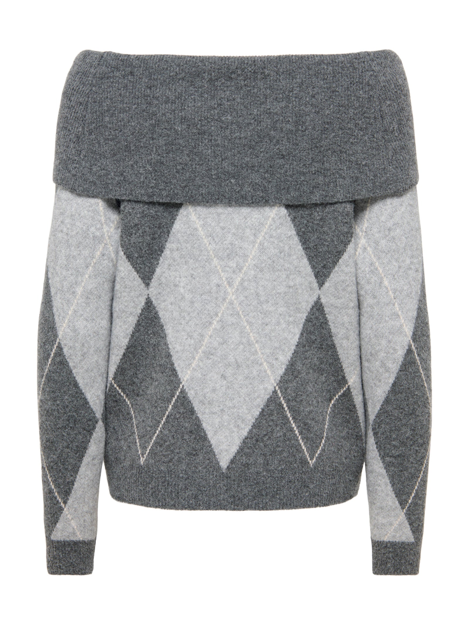 Maglia Only Livia Grigia con scollo off-shoulder 15383895 /Dark Grey Melange ONLY 