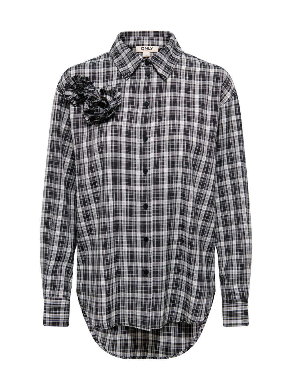 Camicia Only Balve Bianco Nero a quadri 15384036 /Black ONLY 