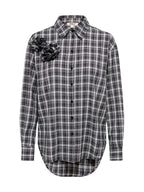 Camicia Only Balve Bianco Nero a quadri 15384036 /Black ONLY 