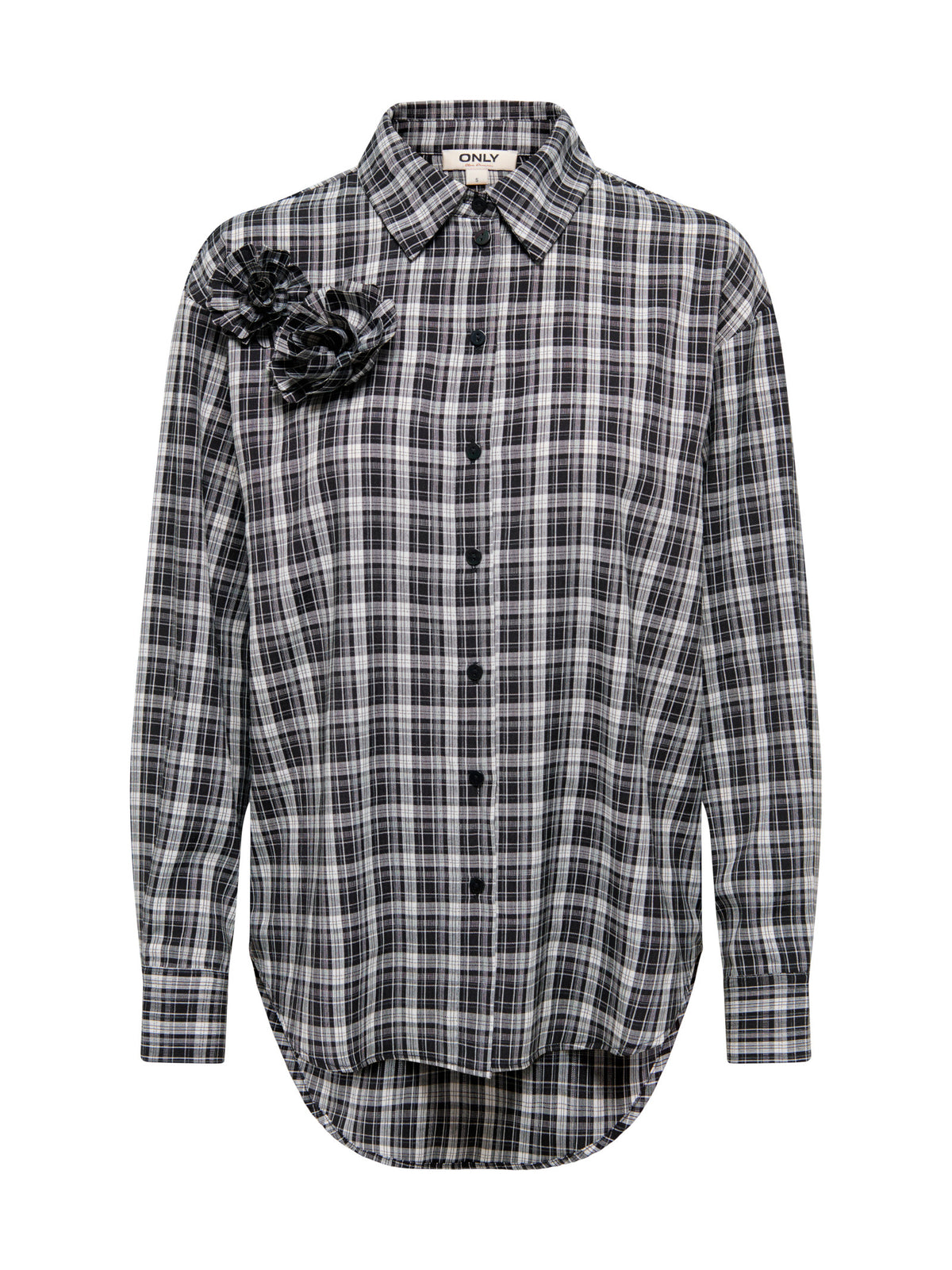 Camicia Only Balve Bianco Nero a quadri 15384036 /Black ONLY 