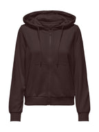 Felpa Only Best Marrone con zip e cappuccio 15384783 /Chocolate Torte ONLY 