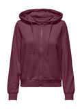 Felpa Only Best Vinaccia con zip e cappuccio 15384783 /Fig ONLY 