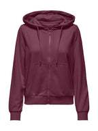 Felpa Only Best Vinaccia con zip e cappuccio 15384783 /Fig ONLY 