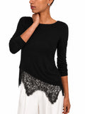 T-shirt Only Laila Nera con pizzo 15384850 /Black ONLY 