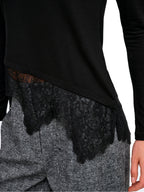 T-shirt Only Laila Nera con pizzo 15384850 /Black ONLY 