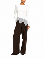 T-shirt Only Laila Bianca con pizzo 15384850 /Cloud Dancer ONLY 