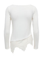 T-shirt Only Laila Bianca con pizzo 15384850 /Cloud Dancer ONLY 