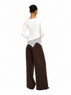 T-shirt Only Laila Bianca con pizzo 15384850 /Cloud Dancer ONLY 