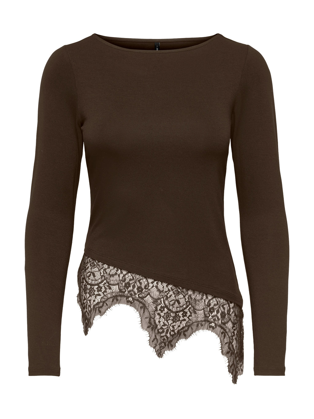 T-shirt Only Laila con pizzo Marrone 15384850 /Coffee Bean ONLY 