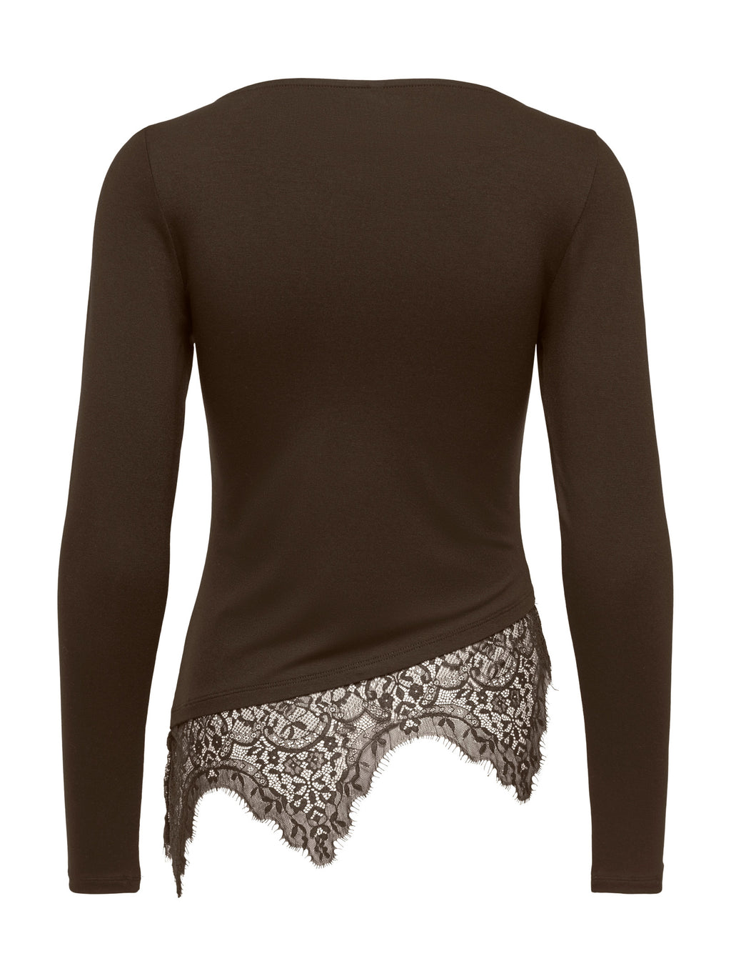 T-shirt Only Laila con pizzo Marrone 15384850 /Coffee Bean ONLY 