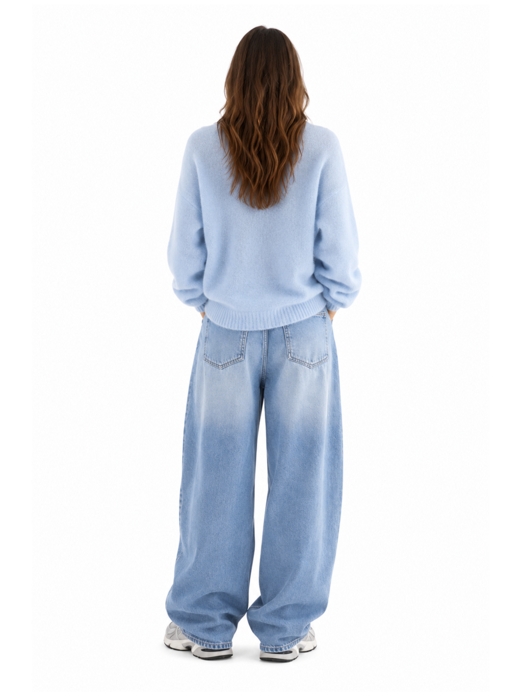 Maglia Please Celeste girocollo basic M49779264 CELESTE PLEASE 