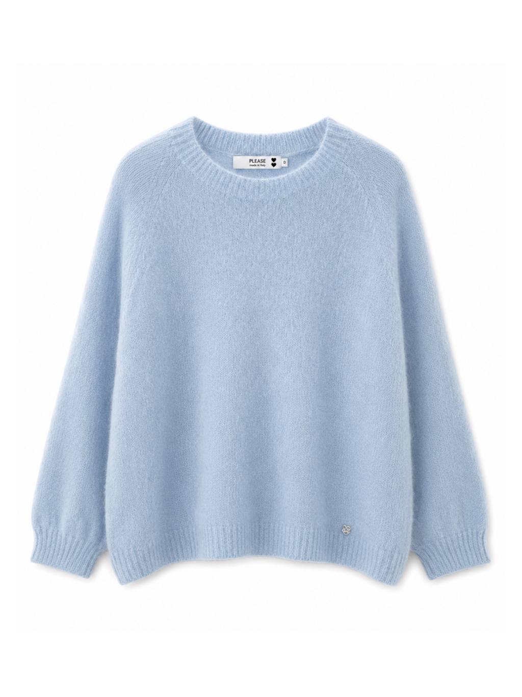 Maglia Please Celeste girocollo basic M49779264 CELESTE PLEASE 