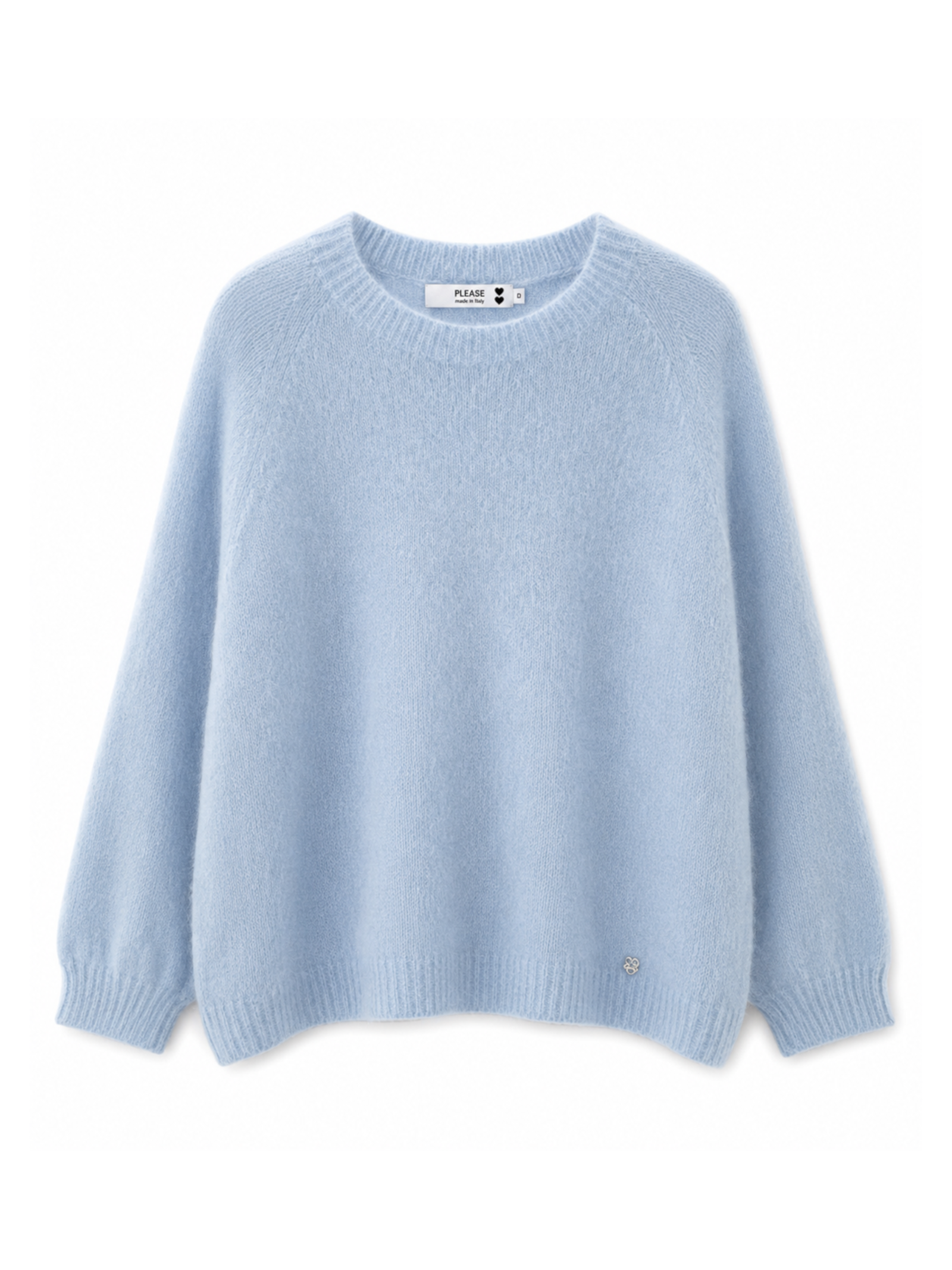 Maglia Please Celeste girocollo basic M49779264 CELESTE PLEASE 