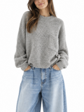 Maglia Please Grigio girocollo taschino M734725625 GRIGIO PLEASE 