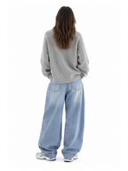 Maglia Please Grigio girocollo taschino M734725625 GRIGIO PLEASE 